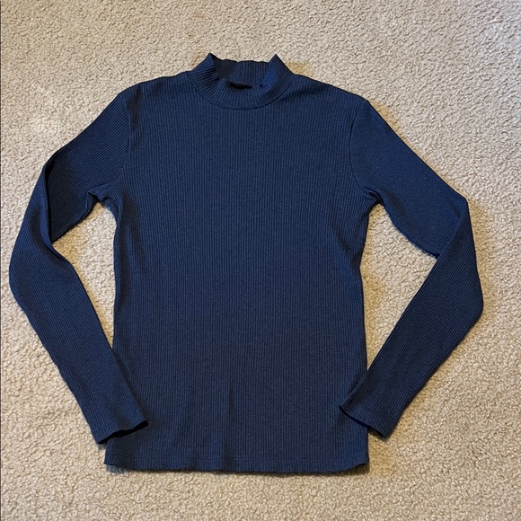 Uniqlo Sweaters - Uniqlo Cotton Dark Blue Long Sleeve Turtleneck Sweater